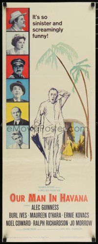 8b709 OUR MAN IN HAVANA insert '60 art of Alec Guinness in Cuba, directed by Carol Reed!