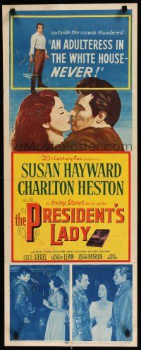 8b723 PRESIDENT'S LADY insert '53 adulteress Susan Hayward & Charlton Heston!