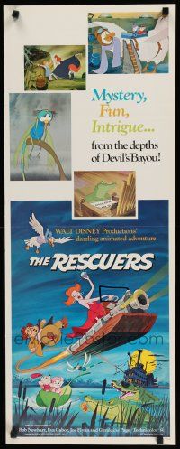 8b735 RESCUERS insert '77 Disney mouse mystery adventure cartoon from the depths of Devil's Bayou!