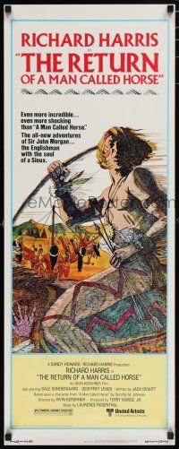 8b736 RETURN OF A MAN CALLED HORSE insert '76 Contreras art of Richard Harris as American Indian!