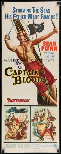 8b776 SON OF CAPTAIN BLOOD insert '63 giant full-length image of barechested pirate Sean Flynn!