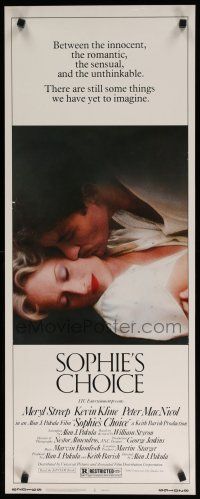 8b778 SOPHIE'S CHOICE insert '82 Alan J. Pakula directed, Meryl Streep, Kevin Kline!