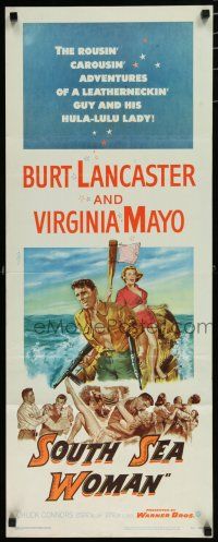 8b780 SOUTH SEA WOMAN insert '53 leatherneckin' Burt Lancaster & sexy Virginia Mayo!