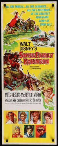 8b787 SWISS FAMILY ROBINSON insert '60 John Mills, Walt Disney family fantasy classic!