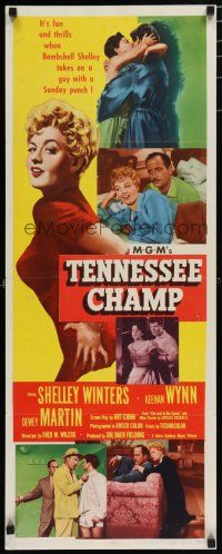8b793 TENNESSEE CHAMP insert '54 Shelley Winters, Keenan Wynn, Dewey Martin, boxing!