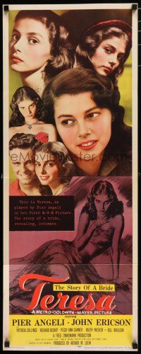 8b794 TERESA insert '51 young sexy Pier Angeli, story of a bride, directed by Fred Zinnemann!
