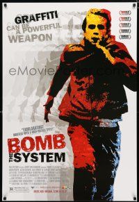 8c122 BOMB THE SYSTEM 1sh '02 Lee Quinones, graffiti can be a powerful weapon!
