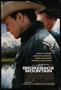 8c140 BROKEBACK MOUNTAIN DS 1sh '05 Ang Lee directed, Heath Ledger & Jake Gyllenhaal!