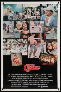 8c165 CHAMP 1sh '79 great images of Jon Voight boxing with Ricky Schroder, Faye Dunaway!