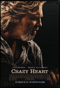 8c191 CRAZY HEART DS 1sh '09 great image of country music singer Jeff Bridges!