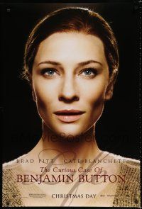 8c195 CURIOUS CASE OF BENJAMIN BUTTON teaser DS 1sh '08 great portrait of pretty Cate Blanchett!
