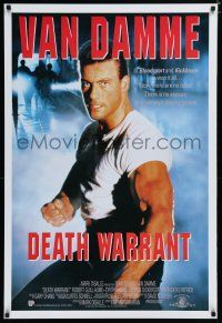 8c214 DEATH WARRANT int'l 1sh '90 Jean-Claude Van Damme, Robert Guillaume, Cynthia Gibb