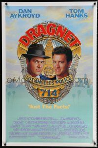 8c232 DRAGNET 1sh '87 Dan Aykroyd as detective Joe Friday with Tom Hanks, art by McGinty!