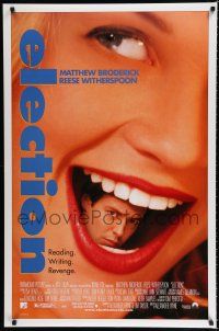 8c241 ELECTION DS 1sh '99 wild image of Matthew Broderick in Reese Witherspoon's mouth!