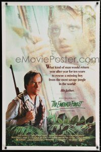 8c243 EMERALD FOREST 1sh '85 John Boorman, Powers Boothe, cool image, true story!
