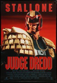 8c415 JUDGE DREDD English 1sh '95 in the future, Sylverster Stallone is the law, great image!