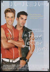 8c282 FOUR LETTER WORD 1sh '07 gay homosexual romcom, Jesse Archer, Charlie David, Cory Grant!