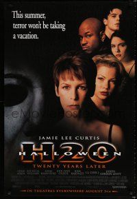 8c325 HALLOWEEN H20 advance 1sh '98 Jamie Lee Curtis sequel, terror won't be taking a vacation!