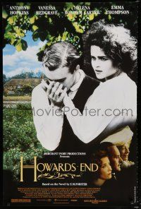 8c362 HOWARDS END 1sh '92 Helena Bonham Carter is pursued, Ivory/Merchant/Jhabvala