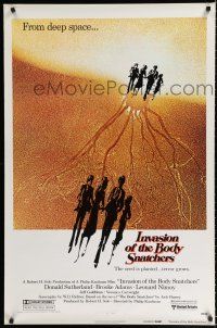 8c388 INVASION OF THE BODY SNATCHERS advance 1sh '78 Kaufman classic remake of space invaders