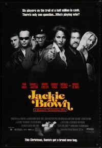 8c399 JACKIE BROWN advance 1sh '97 Quentin Tarantino, Pam Grier, Samuel L. Jackson, De Niro, Fonda!