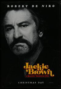 8c401 JACKIE BROWN teaser 1sh '97 Quentin Tarantino, cool close-up of Robert De Niro!