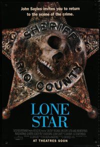 8c472 LONE STAR advance 1sh '96 John Sayles, cool image of skull in sheriff badge!