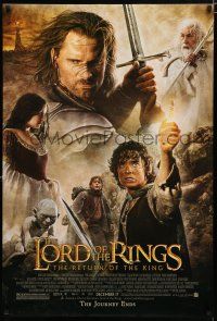 8c478 LORD OF THE RINGS: THE RETURN OF THE KING advance DS 1sh '03 Jackson, cool cast montage!
