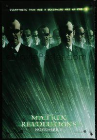 8c514 MATRIX REVOLUTIONS teaser DS 1sh '03 many images of Hugo Weaving as Agent Smith!