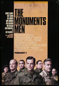 8c538 MONUMENTS MEN February advance DS 1sh '14 George Clooney, Matt Damon, Bill Murray & more!