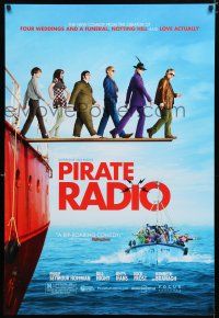 8c583 PIRATE RADIO teaser DS 1sh '09 Richard Curtis' The Boat That Rocked, wacky image!