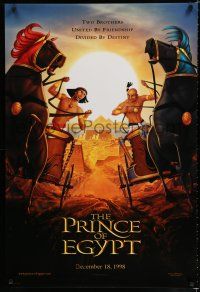 8c600 PRINCE OF EGYPT advance 1sh '98 Dreamworks cartoon, Moses & Rameses riding chariots!