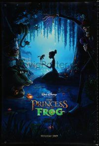 8c603 PRINCESS & THE FROG advance DS 1sh '09 Clements & Musker, cool art of bayou characters!