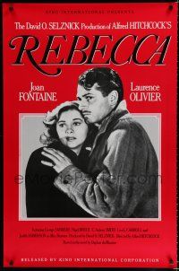 8c626 REBECCA 1sh R90s Alfred Hitchcock, Laurence Olivier & Joan Fontaine!