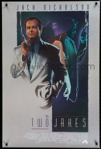 8c788 TWO JAKES int'l 1sh '90 cool full-length art of smoking Jack Nicholson by Rodriguez!