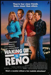 8c814 WAKING UP IN RENO 1sh '02 Natasha Richardson, Billy Bob Thronton, Swayze, Charlize Theron!