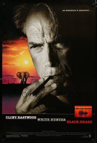 8c824 WHITE HUNTER, BLACK HEART DS 1sh '90 super close up of Clint Eastwood as director John Huston