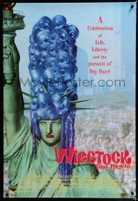 8c828 WIGSTOCK 1sh '95 drag queen festival documentary, wild image of Statue of Liberty w/wig!