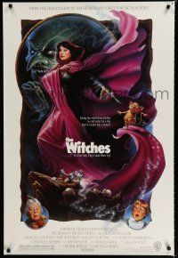 8c833 WITCHES 1sh '89 Nicolas Roeg, Jim Henson, Anjelica Huston, Winters fantasy art!