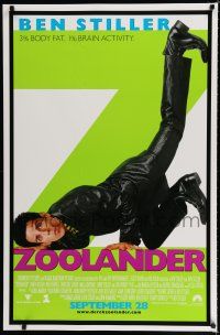 8c850 ZOOLANDER advance DS 1sh '01 Ben Stiller, Owen Wilson, Will Ferrell, absurd comedy!