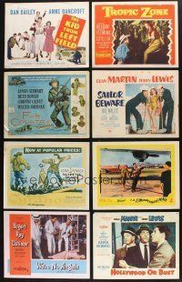 8d040 LOT OF 56 LOBBY CARDS '50s great scenes from a variety of different movies, includes TCs!