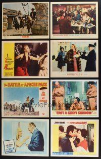 8d047 LOT OF 33 LOBBY CARDS '40s-60s great scenes from a variety of different movies!
