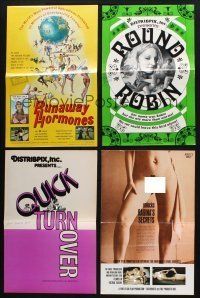 8d079 LOT OF 18 UNCUT PRESSBOOKS FROM SEXPLOITATION MOVIES '60s-70s sexy advertising images!