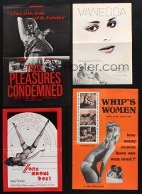 8d082 LOT OF 15 UNCUT PRESSBOOKS FROM SEXPLOITATION MOVIES '60s-70s sexy advertising images!