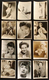 8d163 LOT OF 12 8x10 PORTRAIT STILLS OF FEMALE STARS '50s pretty actresses c/u & full-length!