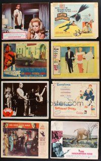 8d039 LOT OF 62 LOBBY CARDS '55 - '73 complete & incomplete sets from eight different movies!