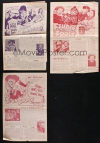 8d074 LOT OF 3 UNCUT BOWERY BOYS PRESSBOOKS '50s Looking For Danger, Feudin Fools +more!