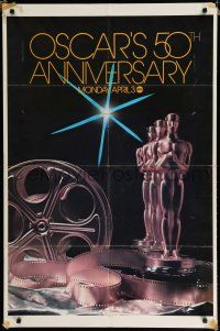 8e011 50TH ANNUAL ACADEMY AWARDS 1sh '78 ABC, great image of Oscar statue by Jim Britt