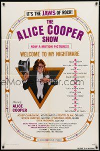8e025 ALICE COOPER: WELCOME TO MY NIGHTMARE 1sh '75 art of Alice Cooper by Drew Struzan!
