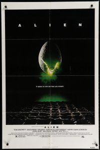 8e027 ALIEN 1sh '79 Ridley Scott outer space sci-fi monster classic, cool hatching egg image!